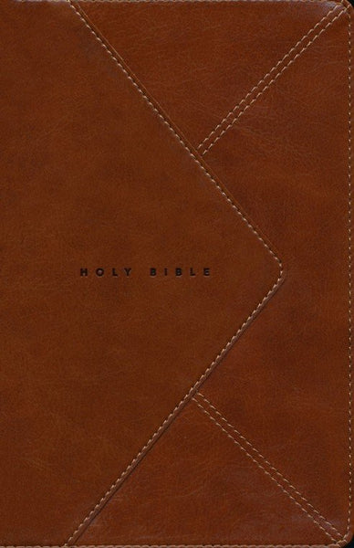 NLT Thinline Reference Bible Filament Enabled Edition-Messenger Brown LeatherLike