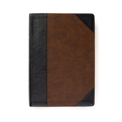 KJV Super Giant Print Reference Bible-Black/Brown LeatherTouch