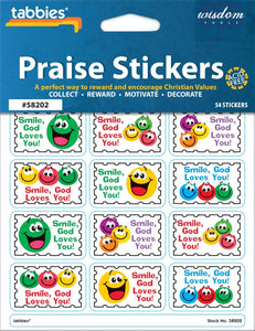 Praise Stickers-Smiley w/Praise Chart (Pack of 54)