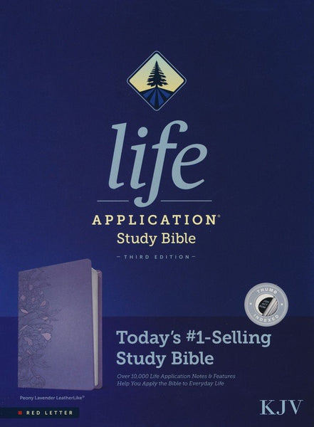 KJV Life Application Study Bible (Third Edition)-RL-Peony Lavender LeatherLike Indexed