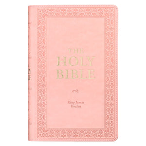 KJV Giant Print Bible-Pink Faux Leather