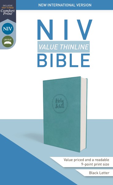 NIV Value Thinline Bible (Comfort Print)-Turquoise Leathersoft