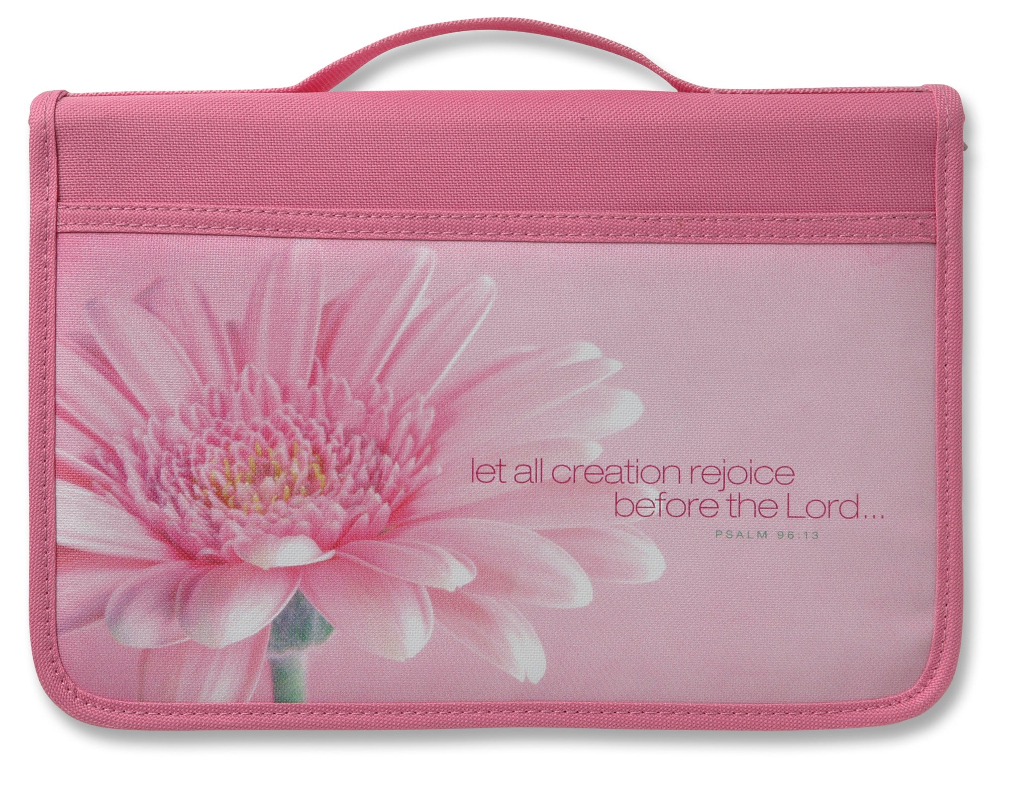 Bible Cover-Inspiration-Rejoice (Canvas)-Pink-Large