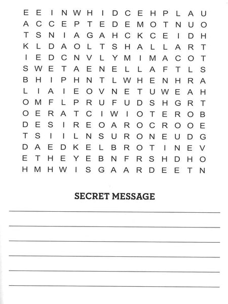 Secret Message Bible Word Searches Large Print