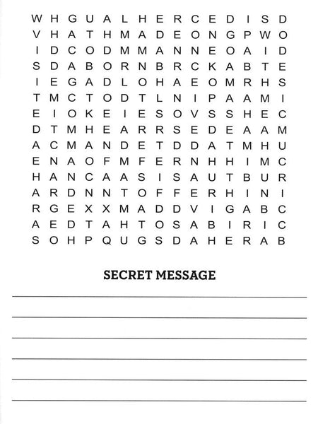 Secret Message Bible Word Searches Large Print