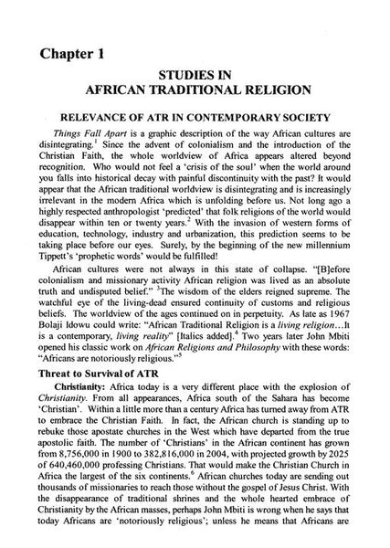 Africa Traditional Religion in Biblical Perspective