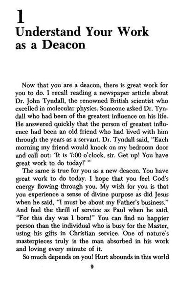 Now That You're A Deacon by Howard B. Foshee