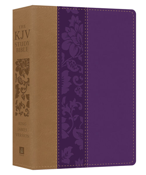 KJV Study Bible, Large Print, Violet Floret DiCarta, Red Letter, Introductions, Maps, Dictionary/Concordance