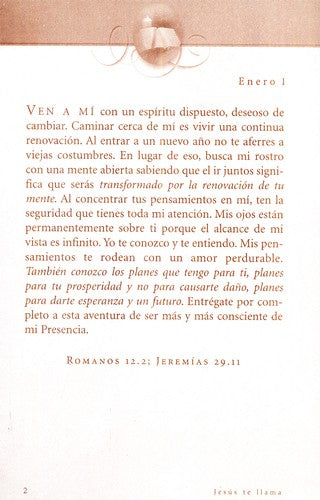 (Spanish Edition) Jesus Calling (Jesus Te Llama), Padded Hardcover, with Scripture References: Enjoying Peace in His Presence (A 365-Day Devotional)