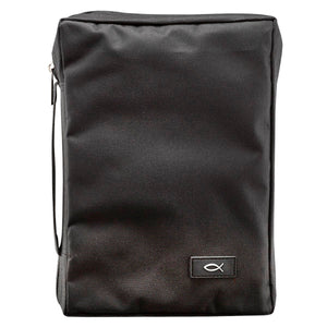 Bible Cover-Durable Polyester-Black-MED