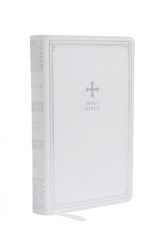 NRSV Catholic Gift Bible (Comfort Print)-White Leathersoft