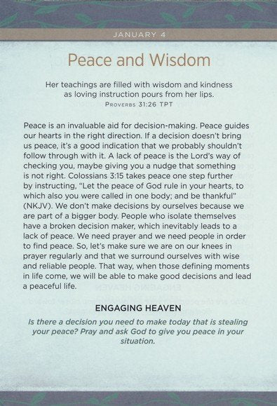 Engaging Heaven Today for Women: 365 Daily Devotions by James Levesque - Pursue Biblical Truth and World-Changing Action