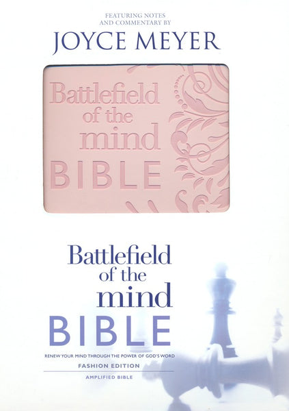 Amplified Battlefield Of The Mind Bible-Pink Euroluxe