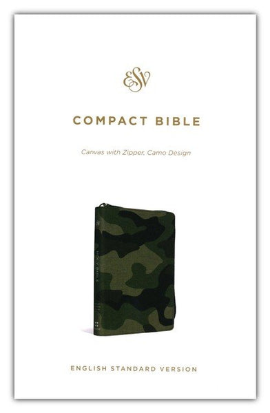 ESV Compact Bible: Convenient Camo Canvas with Zipper