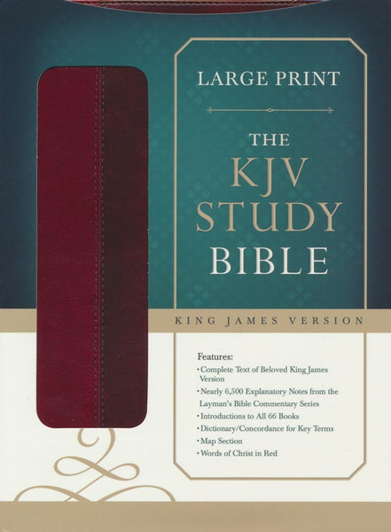 KJV Study Bible/Large Print-Red/Brown DiCarta