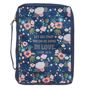 Bible Cover-Value/Teen-Let All That You Do-MED-Navy