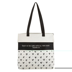 Tote Bag-Trust In The Lord Proverbs 3:5 (13.5"" X 14""/3.5"" Gusset)-Canvas