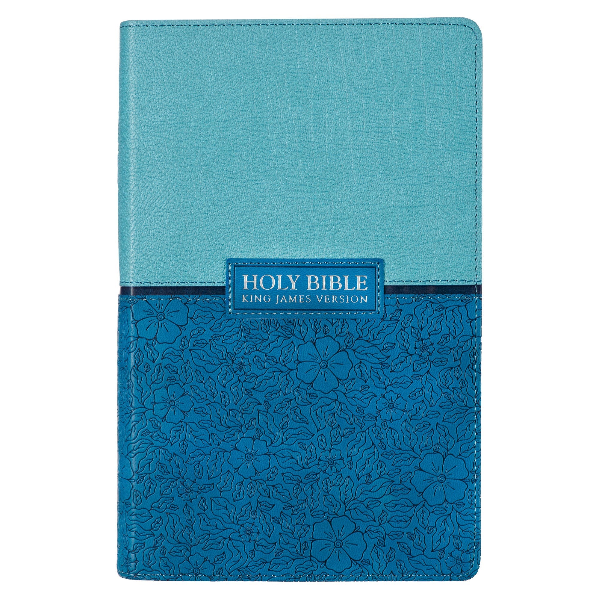 KJV Giant Print Bible-Blue/Teal Faux Leather