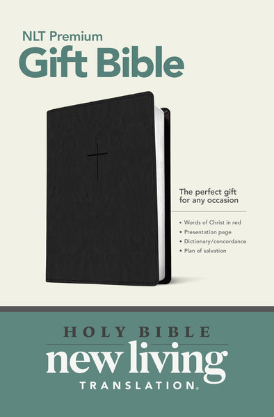 NLT Premium Gift Bible | Black LeatherLike | New Living Translation