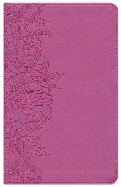 NLT Personal Size Giant Print Bible/Filament Enabled-Peony Pink LeatherLike