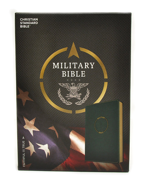 CSB Military Bible (For Soldiers)-Green LeatherTouch