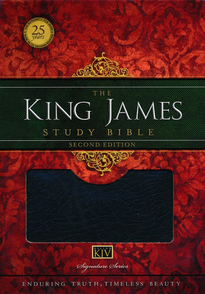 KJV King James Study Bible, Second Edition - Black Bonded Leather | Large Print, Extensive Commentary, Maps, Concordance