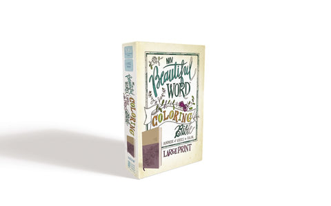 NIV Beautiful Word Coloring Bible/Large Print-Purple/Tan Leathersoft