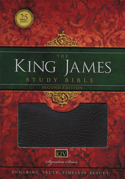 KJV King James Study Bible (Second Edition)-Black Bonded Leather Indexed