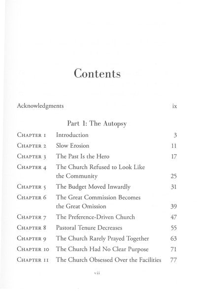 Autopsy of a Deceased Church: 12 Ways to Keep Yours Alive by Thom Rainer (Hardcover Edition)