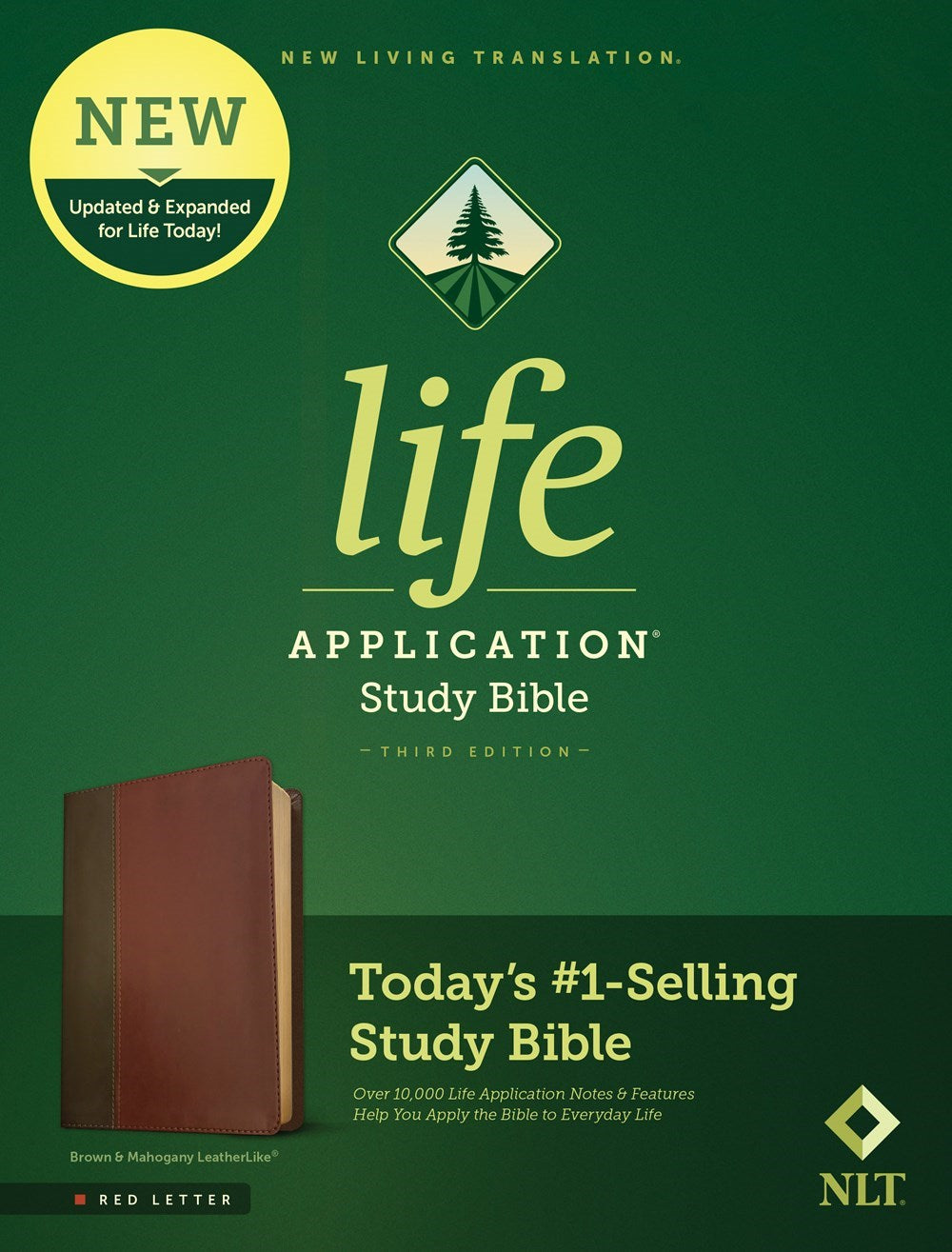 NLT Life Application Study Bible (Third Edition) (RL)-Brown/Tan LeatherLike