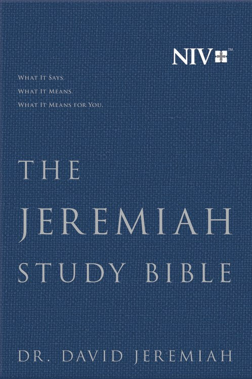 NIV The Jeremiah Study Bible-Navy Cloth Over Board