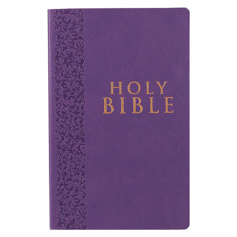 KJV Gift And Award Bible-Purple Faux Leather