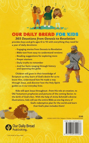 Our Daily Bread for Kids: 365 Devotions from Genesis to Revelation, Volume 2 (A Children’s Daily Devotional for Girls and Boys Ages 6-10) by Bowman Crystal