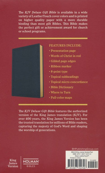 KJV Deluxe Gift Bible-Black LeatherTouch