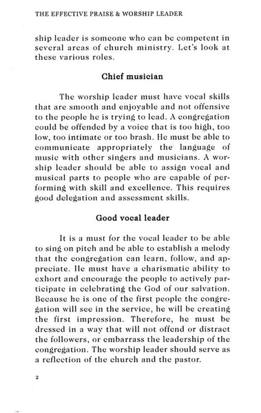 The Effective Praise & Worship Leader: Eight Keys to Leading Others