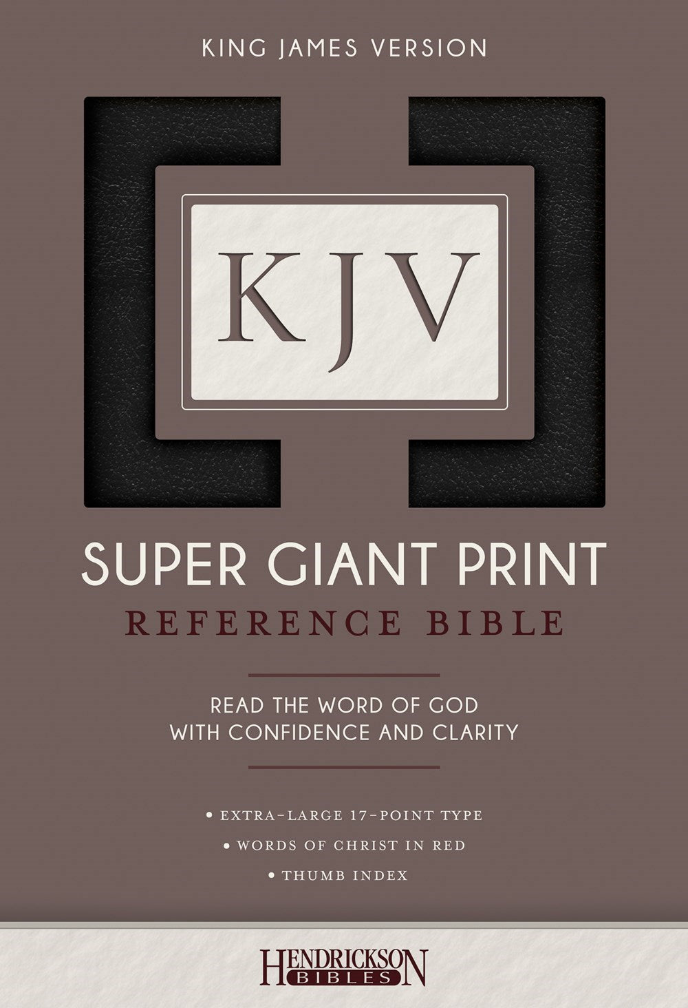 KJV Super Giant Print Reference Bible: Black Imitation Leather, Indexed Edition with 17-Point Type and Study Helps