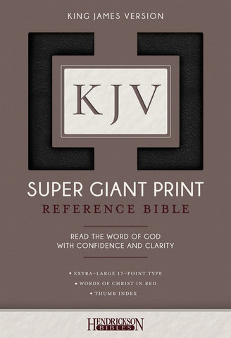 KJV Super Giant Print Reference Bible: Black Imitation Leather, Indexed Edition with 17-Point Type and Study Helps