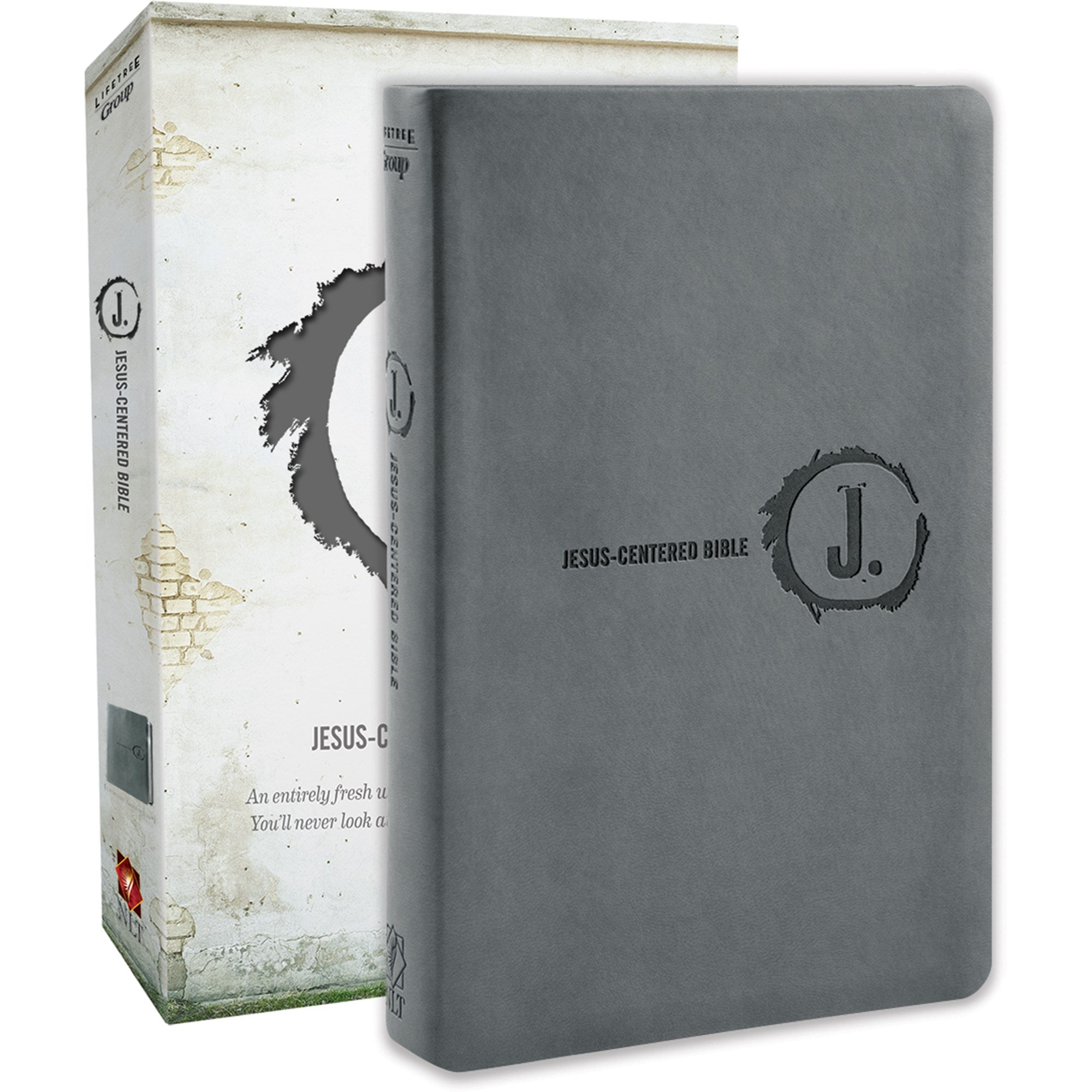 NLT Jesus-Centered Bible-Charcoal Imitation Leather (Second Edition)