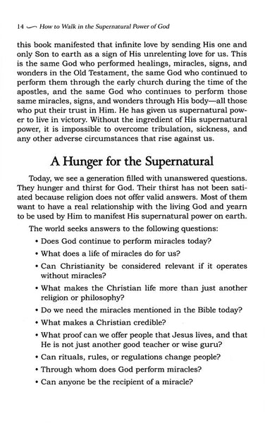 How To Walk In The Supernatural Power Of God