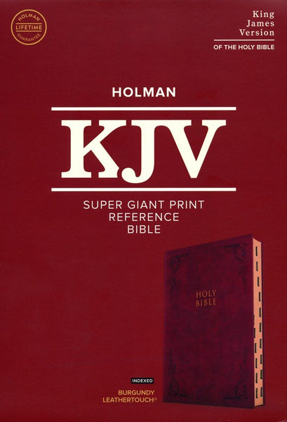 KJV Super Giant Print Reference Bible-Burgundy LeatherTouch Indexed