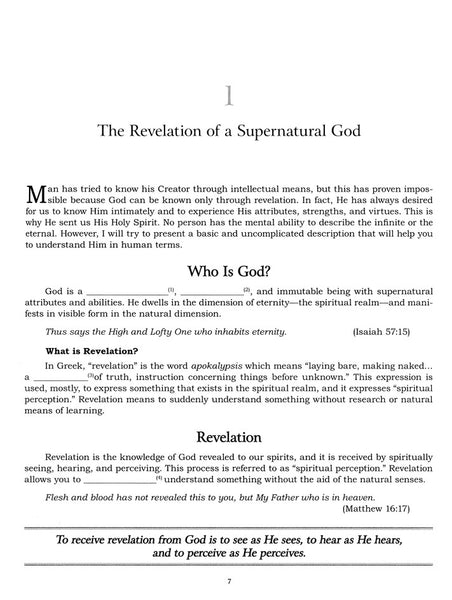 How To Walk In The Supernatural Power Of God Study Guide