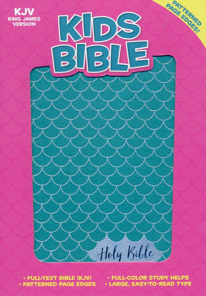 KJV Kids Bible-Aqua LeatherTouch