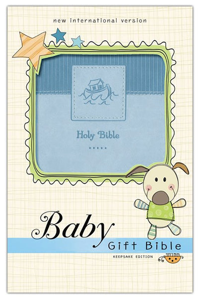 NIV Baby Gift Bible (Comfort Print)-Blue Leathersoft