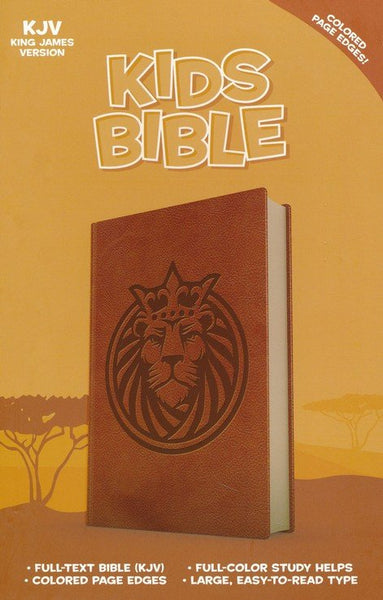 KJV Kids Bible: Lion LeatherTouch, Red Letter Edition with Study Helps, Full-Color Inserts, and Maps