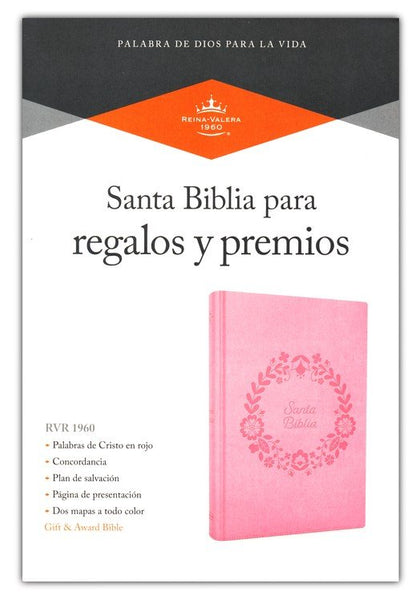 Spanish - RVR Gift And Award Bible (Biblia para regalos y premios)-Pink LeatherTouch