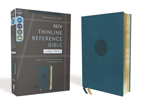 NIV Thinline Reference Bible/Large Print (Comfort Print)-Teal Leathersoft