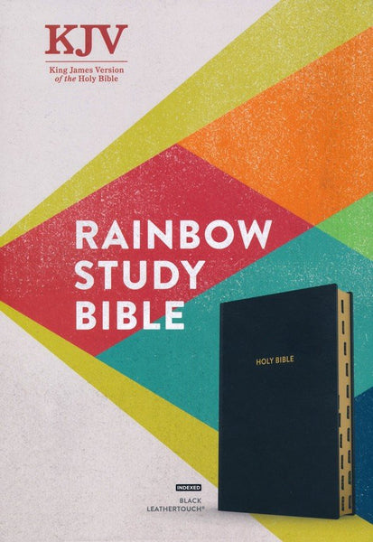 KJV Rainbow Study Bible-Black LeatherTouch Indexed