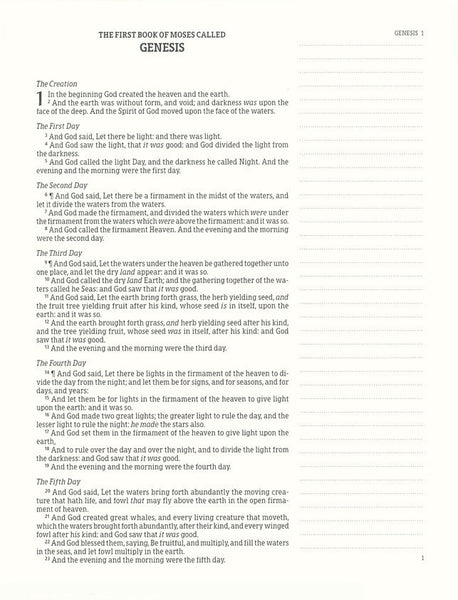 KJV Notetaking Bible/Large Print Edition-Camel LeatherTouch