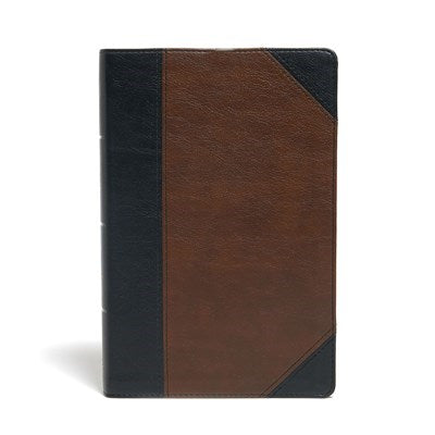 KJV Large Print Personal Size Reference Bible-Black/Brown LeatherTouch