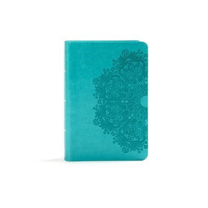 KJV Large Print Compact Reference Bible-Teal LeatherTouch